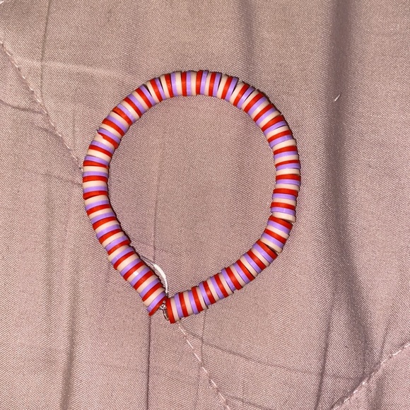 red, tan and purple bracelet - Picture 3 of 3